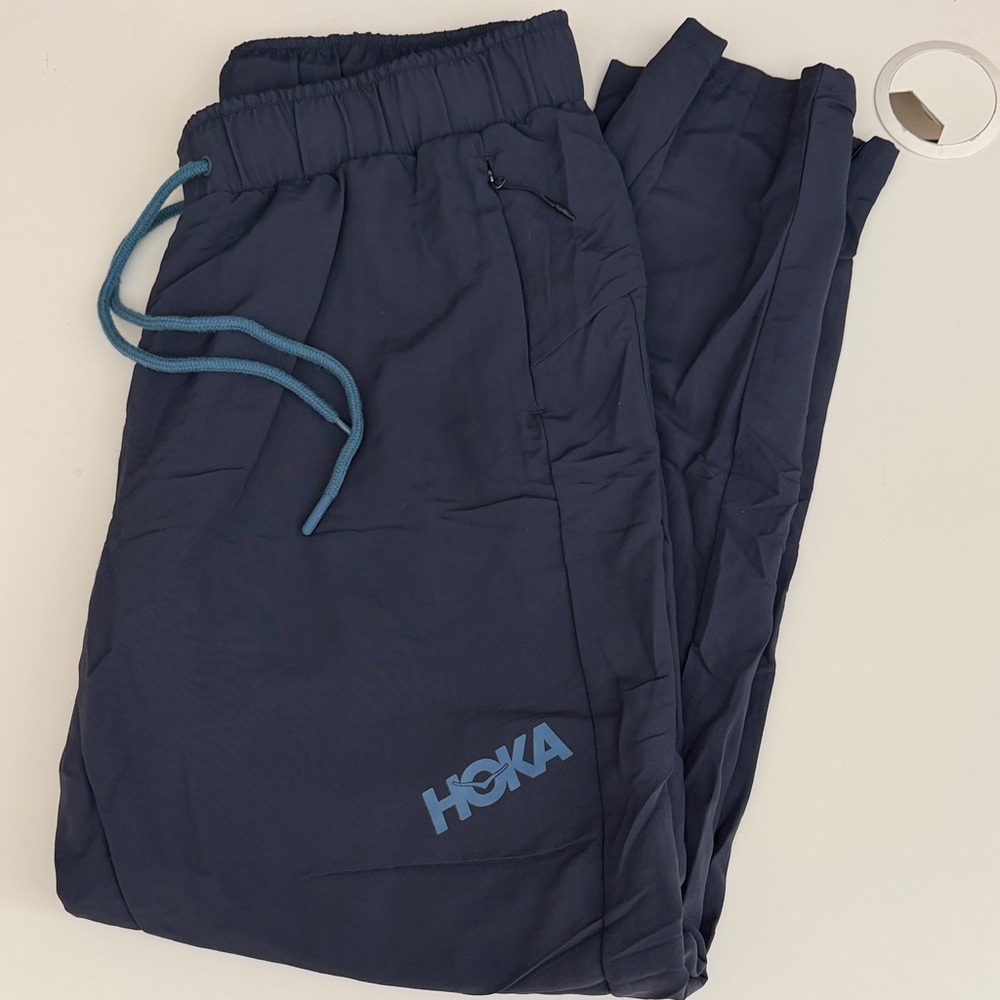 Hoka Navy Blue Joggers with Teal Accents